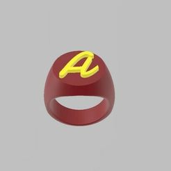 Bague-A.jpg STL file Ring letter A・3D printable model to download