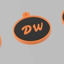 dw.jpg ANFÄNGLICHER SCHLÜSSELANHÄNGER 2 BUCHSTABEN D.W