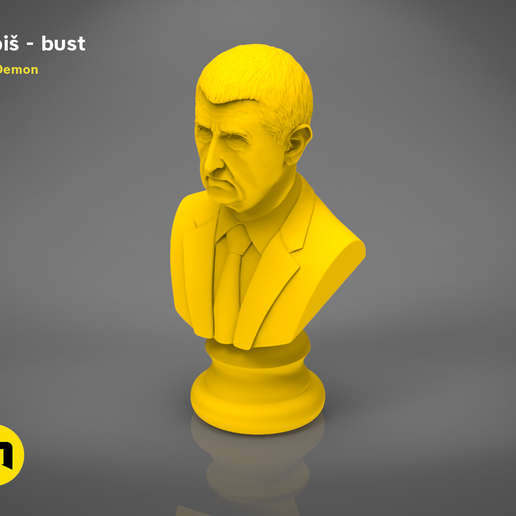 Babis_orange-Studio-10.1004.png Fichier OBJ Babis - Premier ministre tchèque・Objet imprimable en 3D à télécharger, 3D-mon