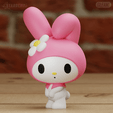 mymelody01.png My Melody 3 models Easy Print Hello Kitty Sanrio