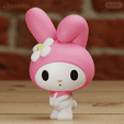 mymelody01.png My Melody 3 models Easy Print Hello Kitty Sanrio