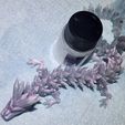 Kristalldrache, bewegliches Flexi-Wackeltier, Druck an Ort und Stelle, Fantasy