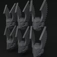 cults_heads2.jpg STL file Gloomy Angels winged helmet variety pack・3D printer design to download
