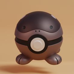 pokeball-clodsire-render.jpg Файл STL Покебол покемона Клодсира・3D-печатный дизайн для загрузки