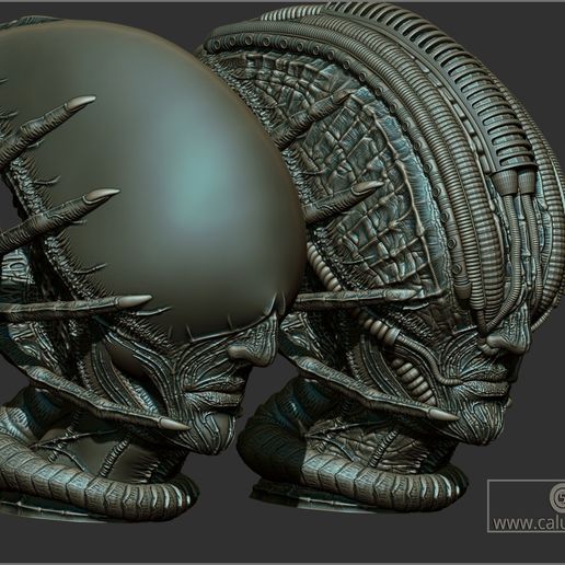 iS fo) oO Fa) = = S Es = Ss Archivo STL 2 modelos Giger Alien Style・Objeto para impresora 3D para descargar, calum5dotcom