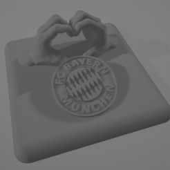 Bayern-München-Hand.jpg STL-Datei FC Bayern München Liebe・3D-Druckvorlage zum Herunterladen