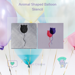 Animal-Shaped-Balloon-Stencil.png Fichier STL Pochoir pour ballons en forme d'animaux・Modèle à imprimer en 3D à télécharger