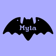 Myla.png US Names Halloween Bat Decoration Necklace