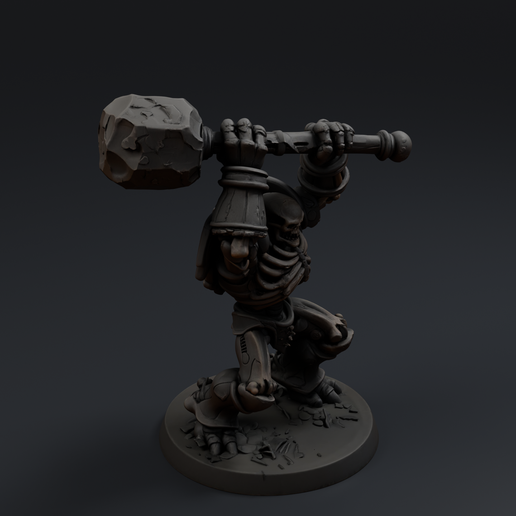 Skeletal Titan 3 3D printable STL miniature