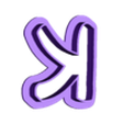 k_Low_case.stl disney - alphabet font - cookie cutter