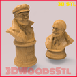 2.png Lenin 3D stl model relief wall decor, CNC Router Engraver, Artcam, Aspire, CNC files