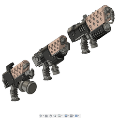handy flamers.png Free STL file Hand-held Flamethrowers For Space Stormtroopers・3D printing design to download