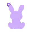 Z.stl PORTE-CLÉS LAPIN AVEC INITIALES A - Z
