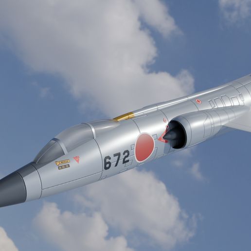 Lockheed F-104J Starfighter | Japanese Supersonic Fighter 3D Model | STL