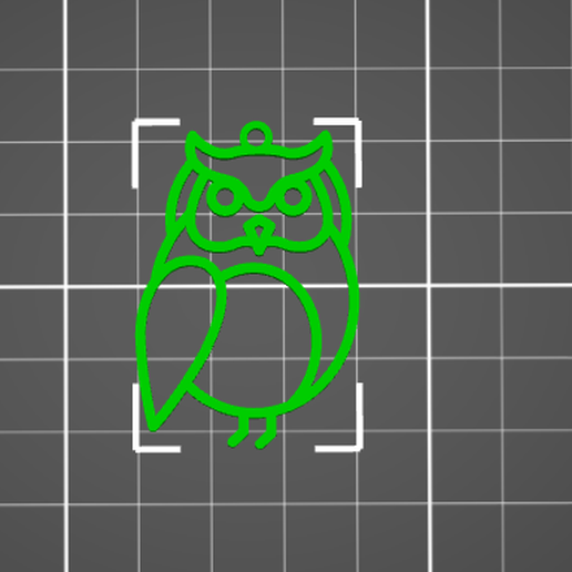 Owl, PENDANT FOR NECKLACE, EAR RING, CHARM 3D model