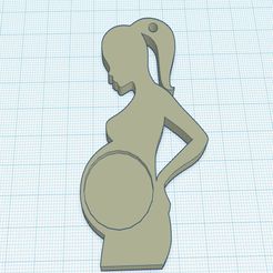 .21000.jpg Archivo STL gratuito Llavero embarazada + ecografía・Design para impresora 3D para descargar, florbaradad