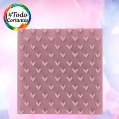 2066 Textura corazones.65.jpg Archivo STL Textura San Valentín・Plan de impresión en 3D para descargar