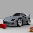 F40-0001.jpg Carro Ferrari F40 em estilo de banda desenhada