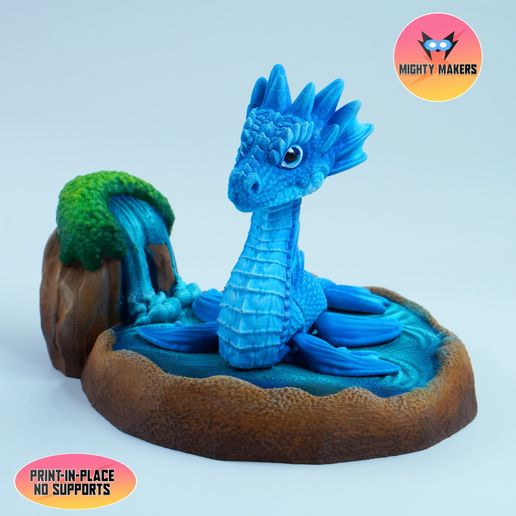 🚰 PRINT IN PLACE FLEXI WATER DRAGON ARTICULATED・ STL File for 3D ...