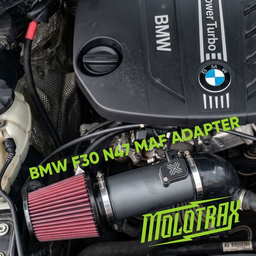 BMW F30 N47 80mm MAF Sensor Housing | Custom Air Intake Adapter | MOLOTRAX Edition