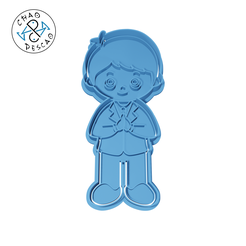 Communion_Boy_12cm_2pc_C.png Archivo STL Niño de Comunión - Religioso - Cortador de galletas - Fondant - Arcilla polimérica・Diseño imprimible en 3D para descargar