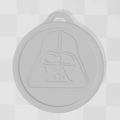 Keychain-Llavero-Vader.jpg STAR WARS - KEYCHAIN LITHOPHANY VADER SYMBOL/ COIN / PLAQUE / INSIGNIA