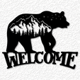 project_20230518_2040149-01.png BeaR WELCOME SIGN WALL ART BEAR SCENE WALL DECOR 2D ART