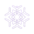 HDXM05 Snowflake Ribbon Door Ornament M 241110.stl Kar Tanesi Şeklinde Kapı veya Duvar Şerit Süsü, Yılbaşı Süslemesi
