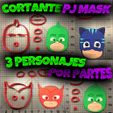 Gekko-Cookie-Cutter-Set_large.jpg Cutter cookie cutter PJ Mask in Parts 3 characters