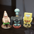 Render0.png CONTROLLER HOLDER / Joystick Holder Pack - SpongeBob SquarePants, Patrick Star and Squidward