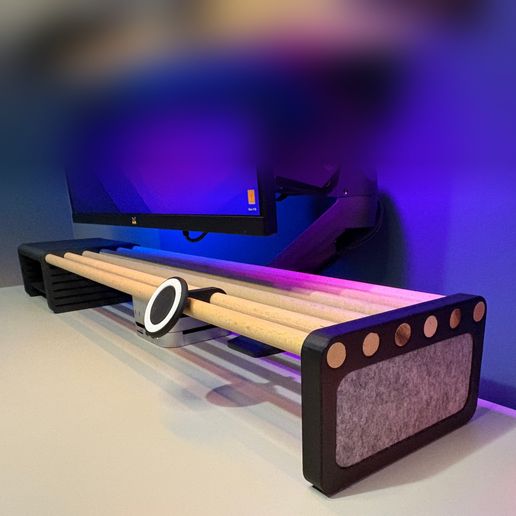 Peyke Monitor Stand & Desk Shelf with MagSafe Holder by Zent Craft