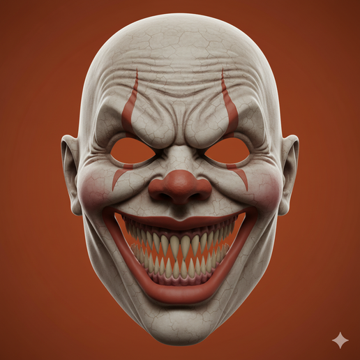 decorative mask STL, 3D printed mask, assembled mask STL, melting face mask STL, oni mask STL, universal size mask STL, tactical mask STL, tribal mask STL, slasher mask STL, twisted grin mask STL, demon mask STL, faceless mask STL, fox mask STL, medieval