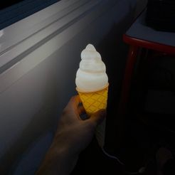 WhatsApp Image 2021-05-01 at 20.34.41 (1).jpeg STL file ICECREAM LAMP CONE VERSION・Template to download and 3D print