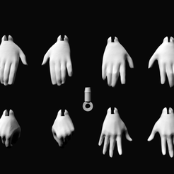 render.png Replacement hands for Barbie MTM and DC Superhero Girls