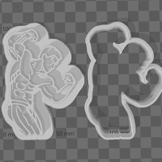 Fitness man cutter 3D model