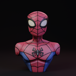 render1.png STL file SPECTACULAR SPIDERMAN BUST・3D print model to download