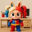 haley-quin.png Labubu - Harley Quinn DC Comics statue - 3D print