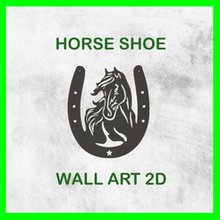 HORSE_SHOE_2_TEMP.png STL file HORSE SHOE 2 WALL ART 2D・3D printer model to download, moonske