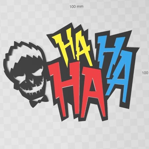 wall sculpture joker "hahaha". 3D model