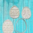 Huevo.jpeg Easter egg super combo Cookie Cutter + 4 Stamps!