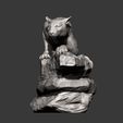 panther-on-stone8.jpg panther on stone 3D print model