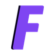 F.STL Letters - A through Z - HP Simplified Font - ALL CAPS - 1" X .125" thick
