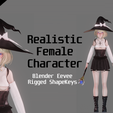 1.png White Magician Girl - Realistic Female Character - Blender Eevee