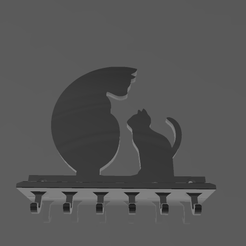 Captura-de-pantalla-16.png STL file Cats key holder・Template to download and 3D print