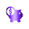 Word Shape - Save And Greed.stl 3D Word Shape of Piggy Bank (Greedy Egg)