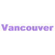 Vancouver_name.stl Wall silhouette - City skyline Set