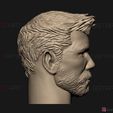 07.jpg Thor Head - Chris Hemsworth - Avenger - Infinity War 3D print model