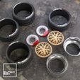 a3.jpg Datei STL RWB Style BBS 993 Front and Rear Set: Wheel, Tires and BRAKES!・Modell für 3D-Druck zum herunterladen