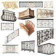 01-Railing-Balcony-and-Footbridge-Collection-01.jpg Collection Of 500 Classic Elements