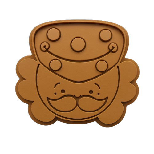 Nutcracker doll-faced cookie cutter 3D model